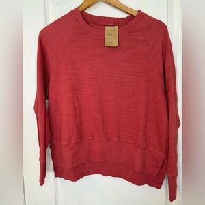 CP Shades Scoop Neck Lightweight Sweater in Brick Red